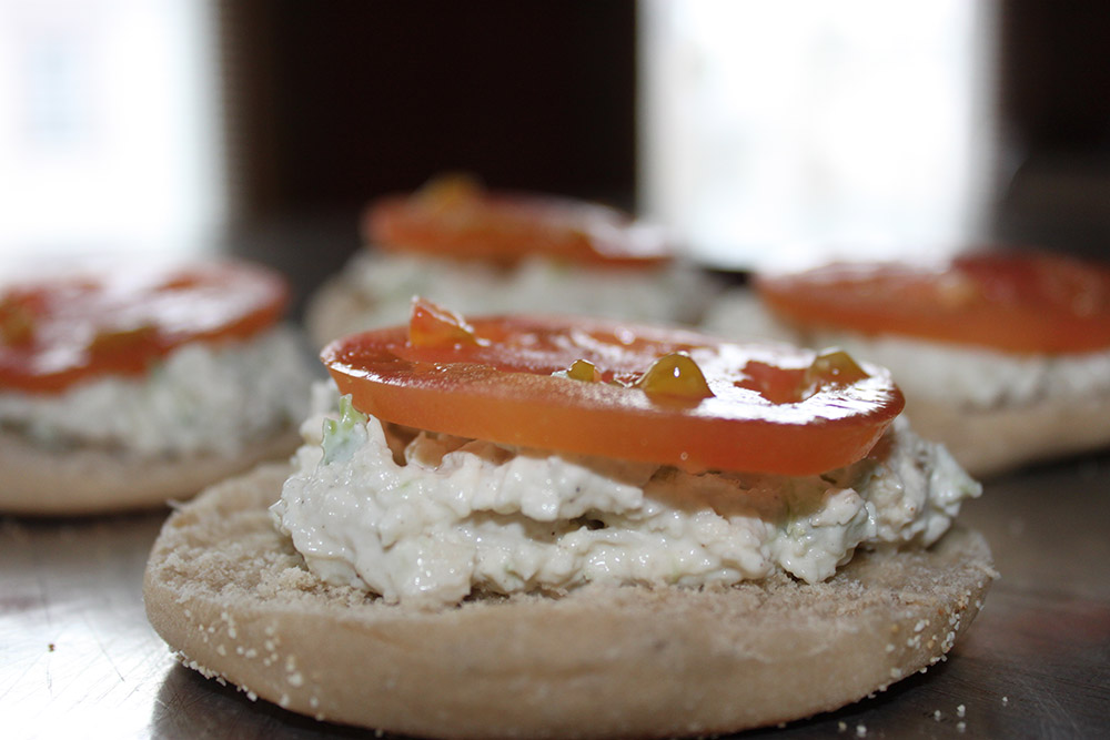 Easy Thomas English Muffin Open Faced Chicken Salad Sandwiches 1 More