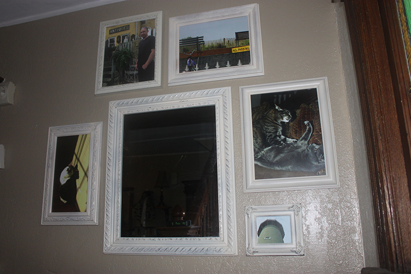 Easy DIY Gallery Wall Cheap Mismatched Yard Sale Frames Transformed 1